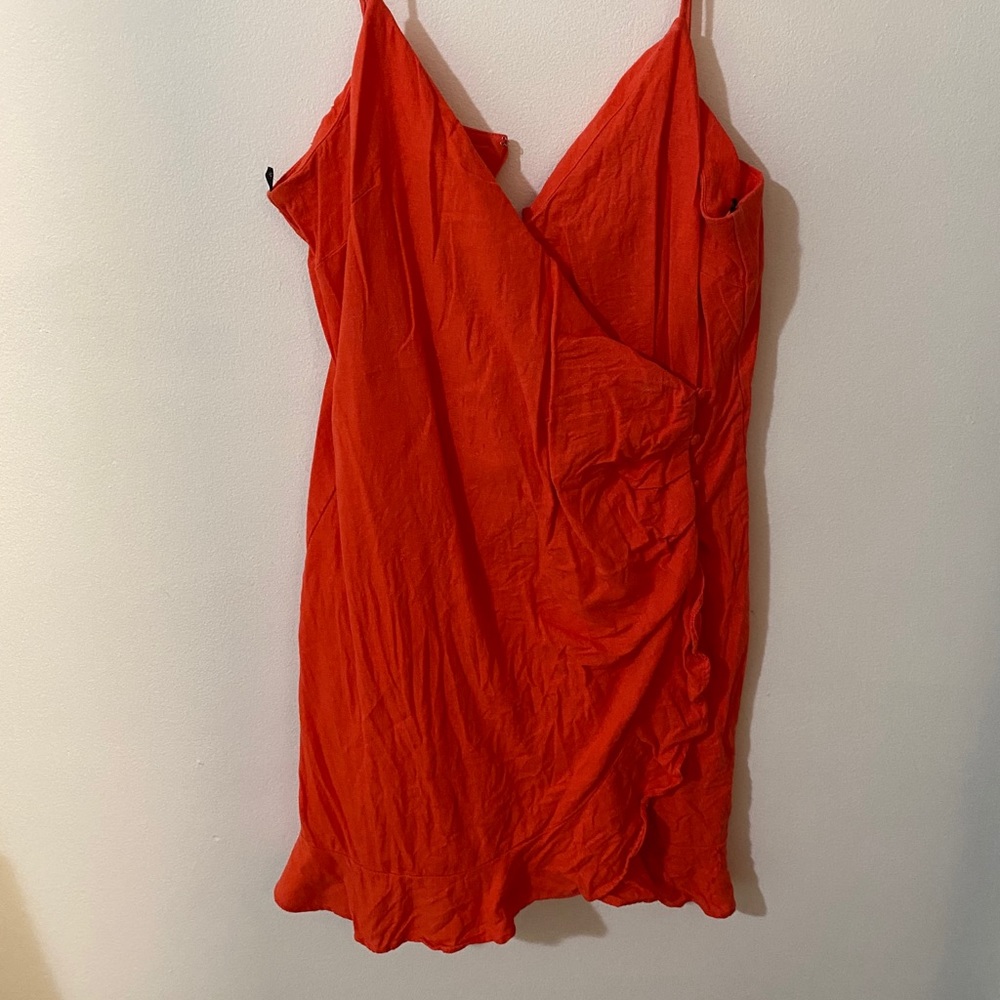 Red Linen Dress